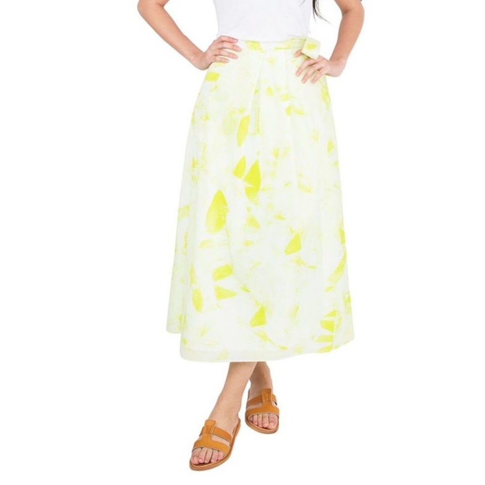 Ann Mashburn Elena Wrap Skirt in dayglow green NWT